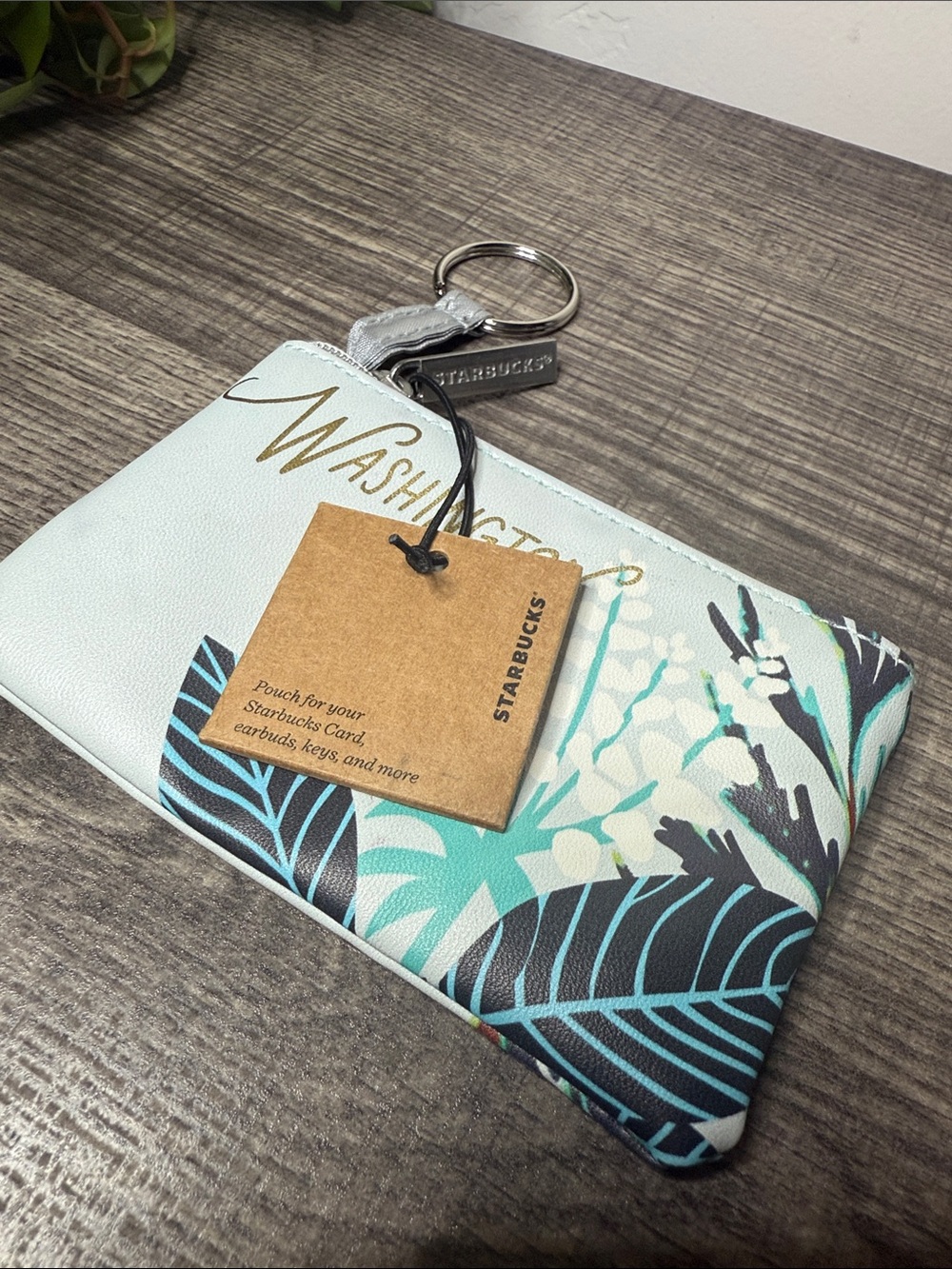 NWT Starbucks Washington Keychain Pouch Card Holder